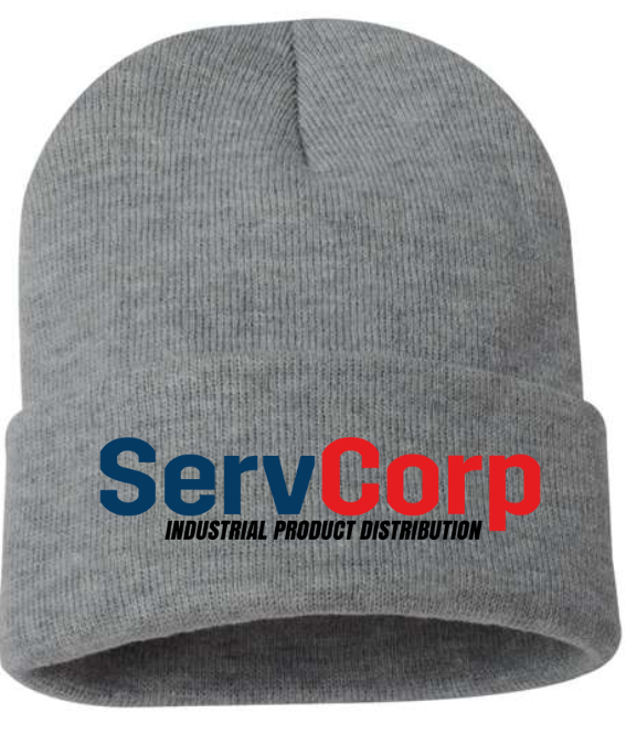 Sportsman Charcoal Jersey Lined 12" Knit Beanie - SP12