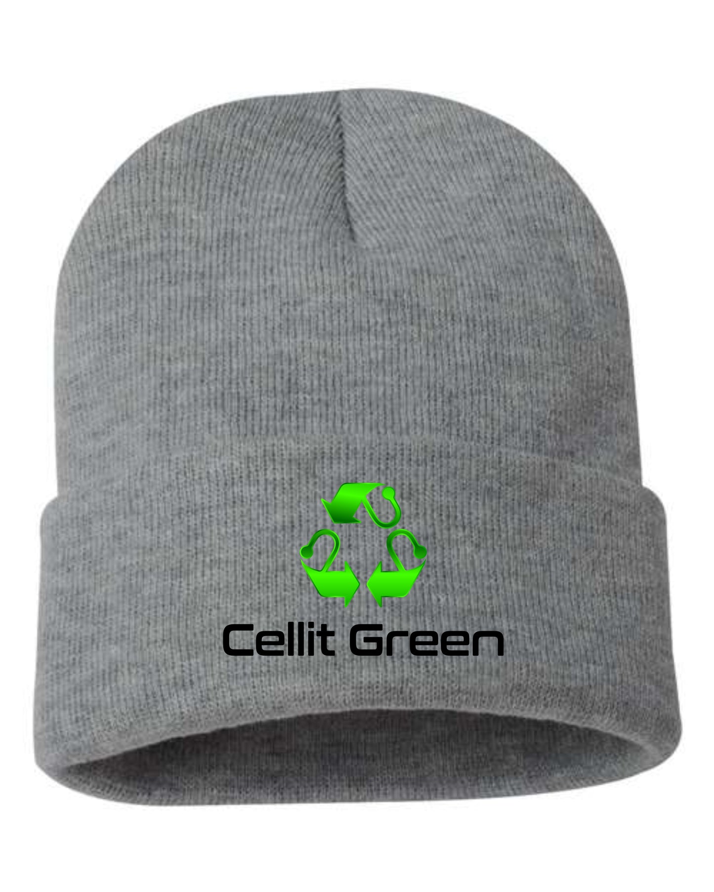 Sportsman Charcoal Jersey Lined 12" Knit Beanie - SP12