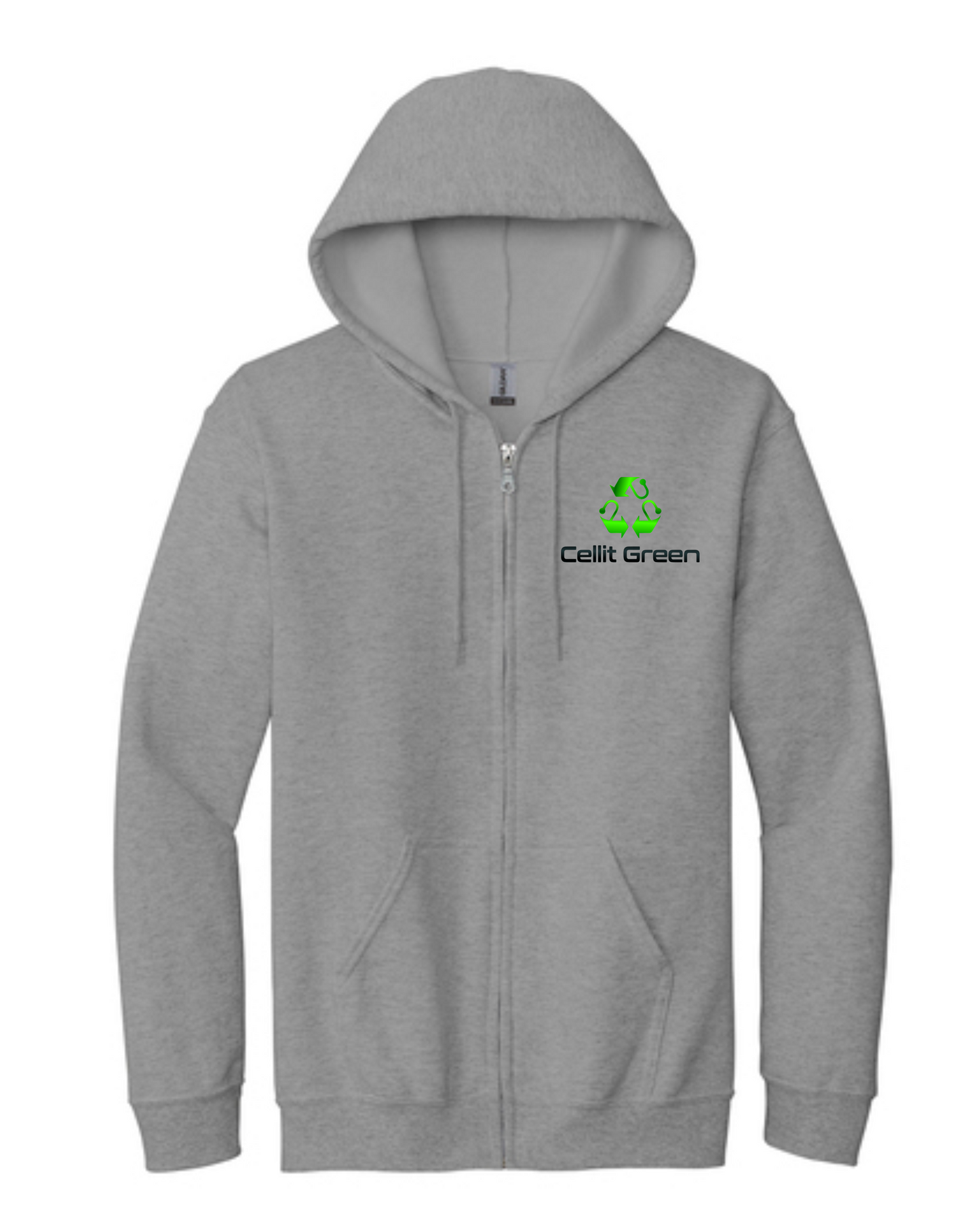 Gildan Men's Sport Grey Heavy Blend 50/50 Full Zip Hoodie - 18600