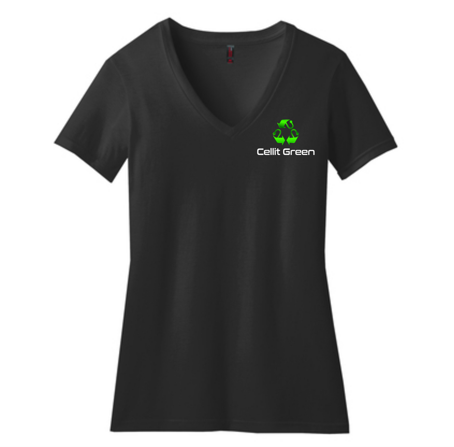 District® Women’s Perfect Blend® CVC V-Neck Tee DM1190L