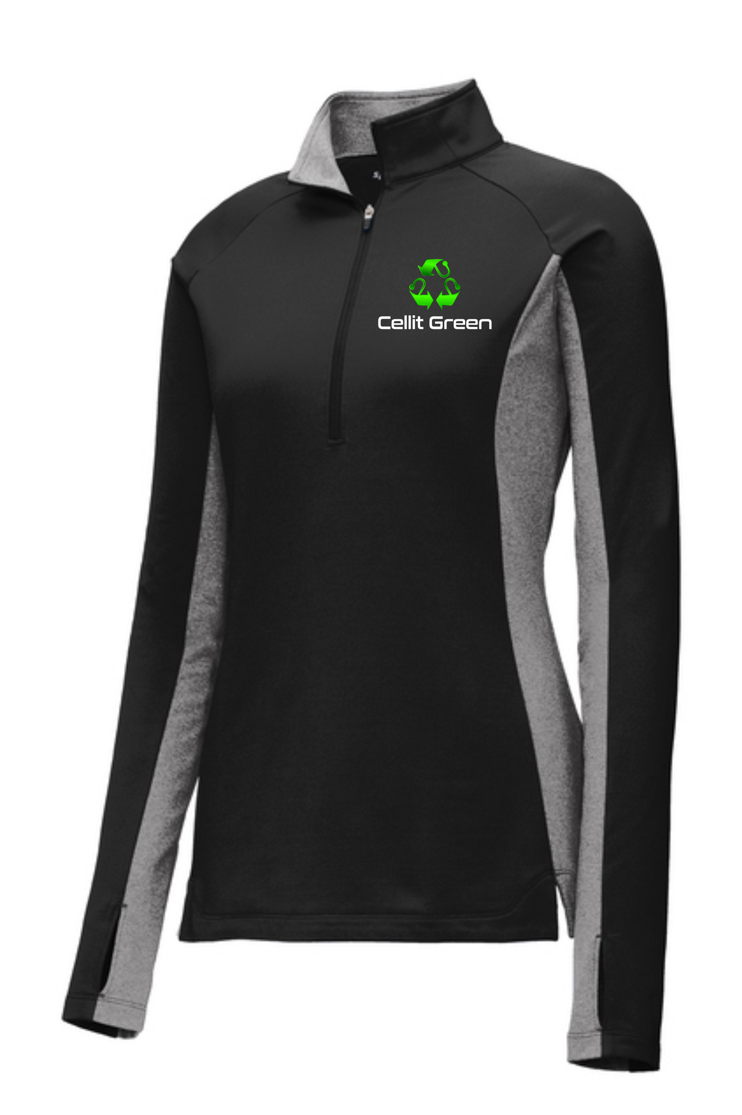 Sport-Tek Women's Black Sport-Wick Stretch 1/2-Zip Pullover - LST854