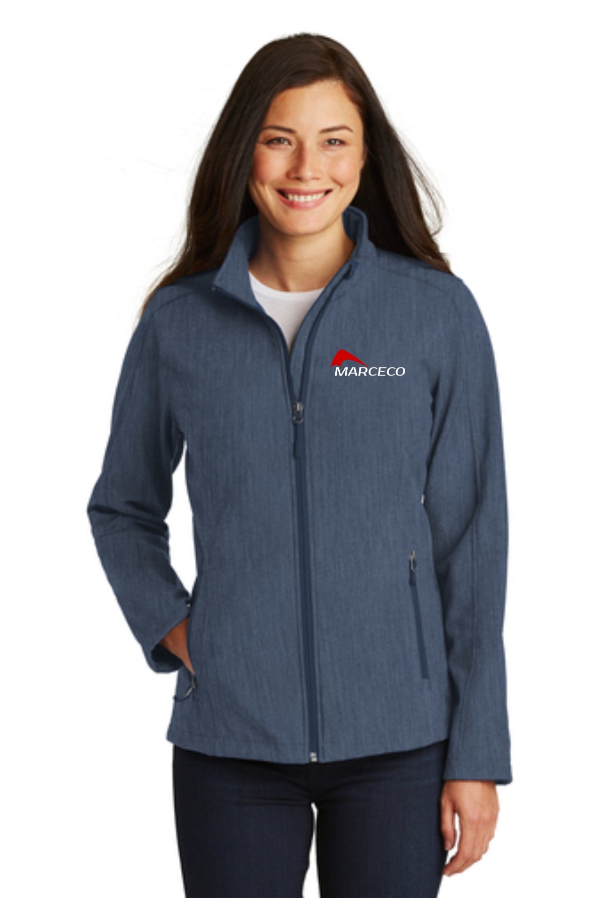 Port Authority Women's Heather Navy Core Softshell - L317
