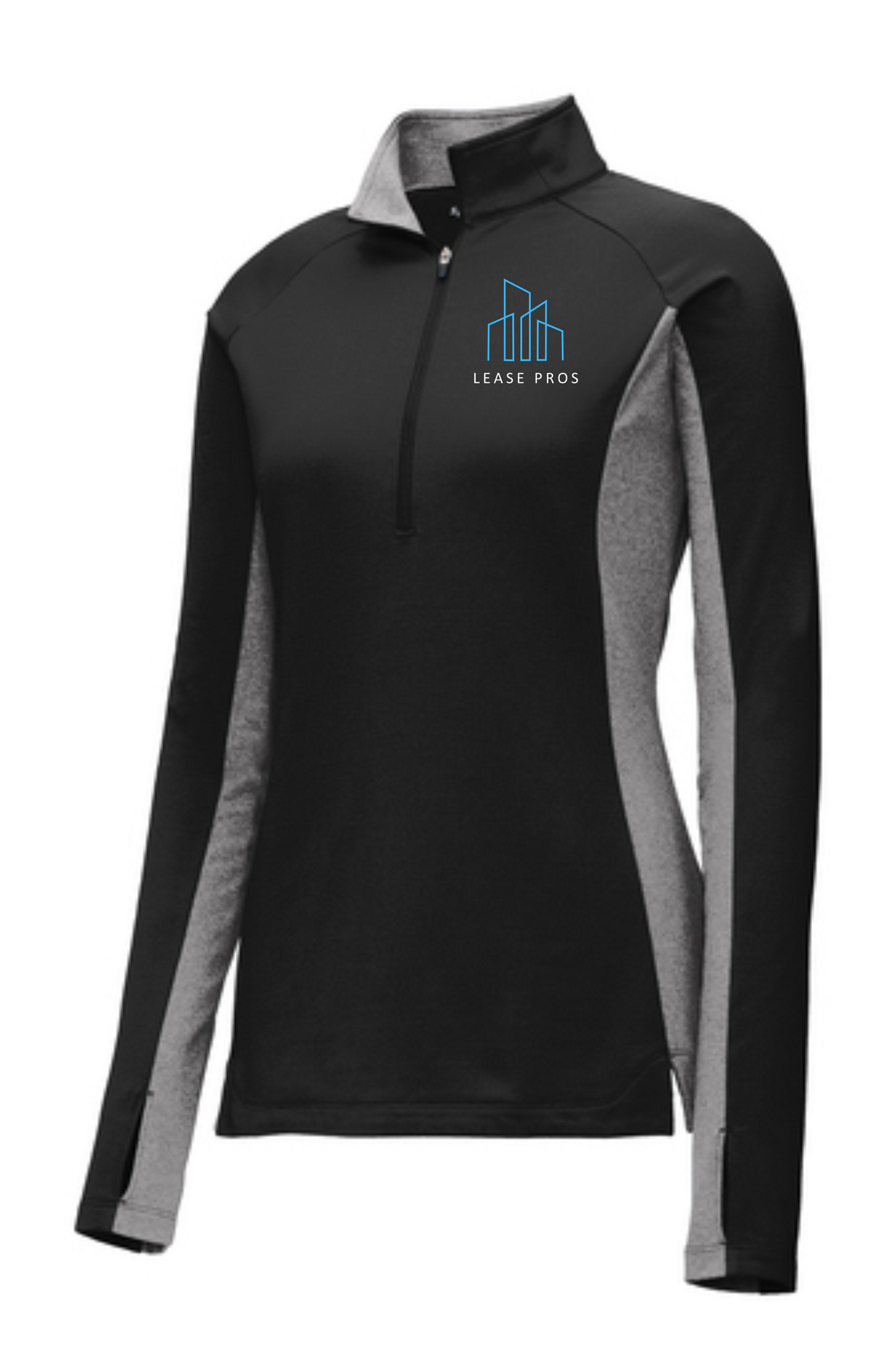 Sport-Tek Women's Black Sport-Wick Stretch 1/2-Zip Pullover - LST854