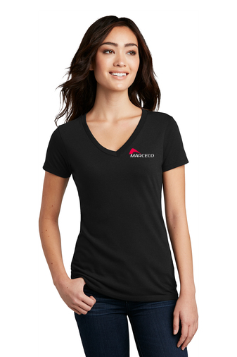 District® Women’s Perfect Blend® CVC V-Neck Tee DM1190L