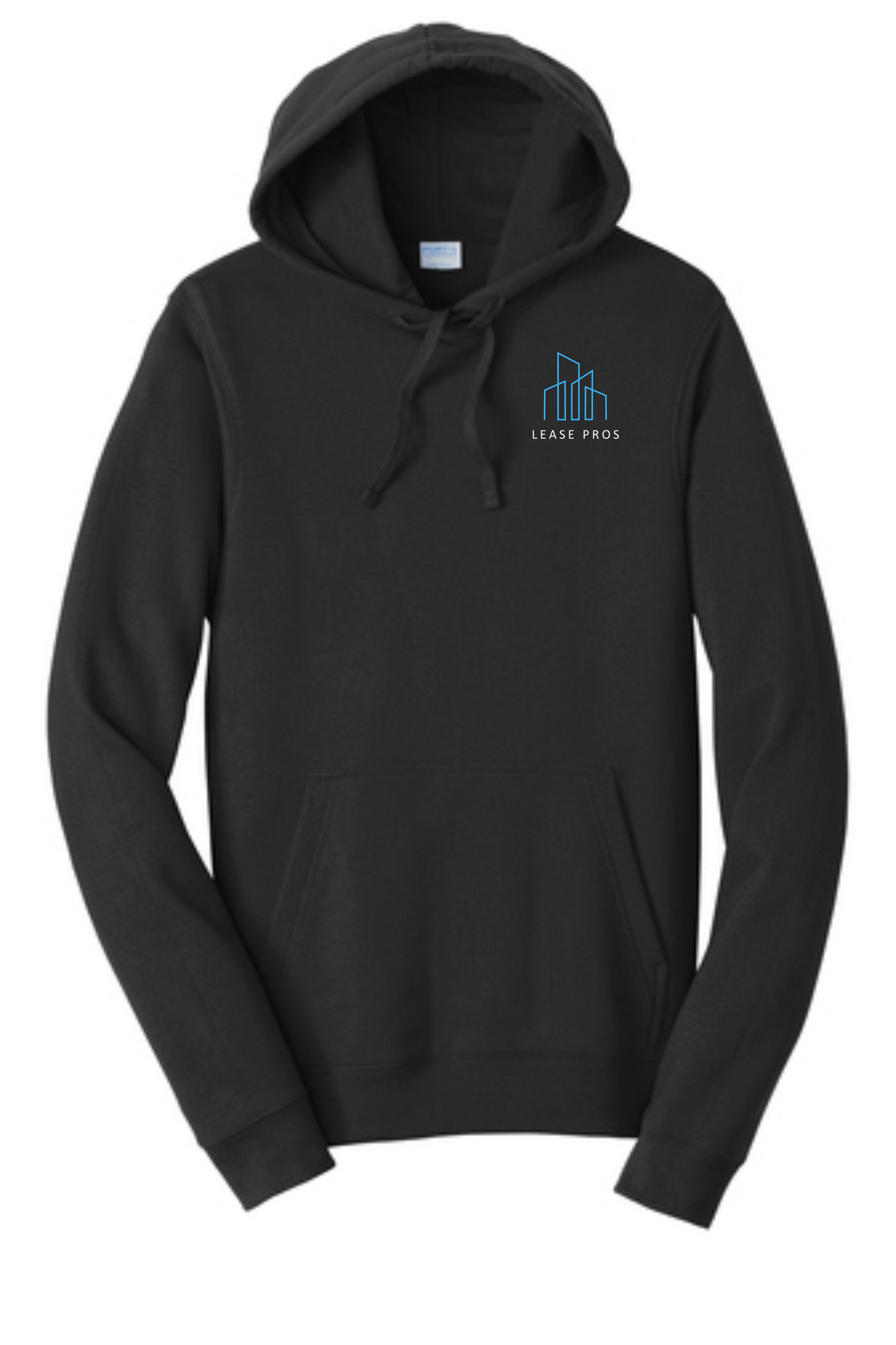 Port & Company Men's Jet Black Fan Favorite Fleece Pullover Hooded Sweatshirt PC850H